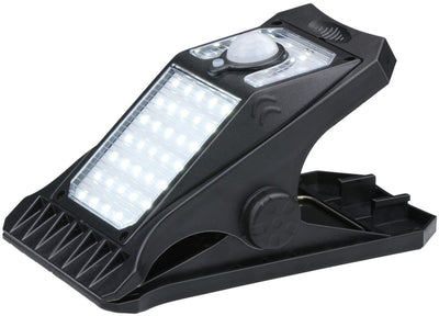Grundig solar tuinverlichting clip - solar lamp met bewegingssensor - tuinspot met koel wit licht - 3 verschillende lichtmodus - led buiten verlichting batterijduur 6-8 uur