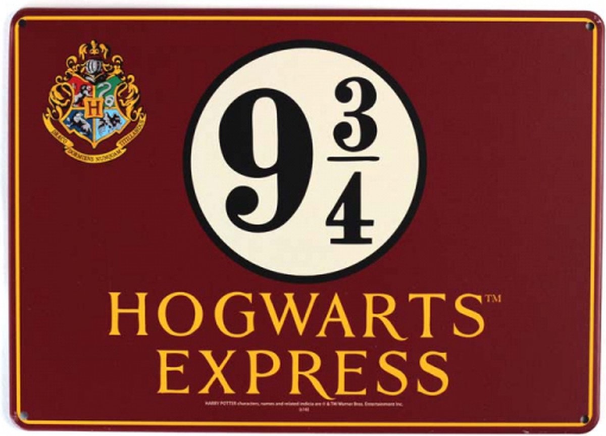 Half moon bay harry potter - platform 9 3 4 small tin sign