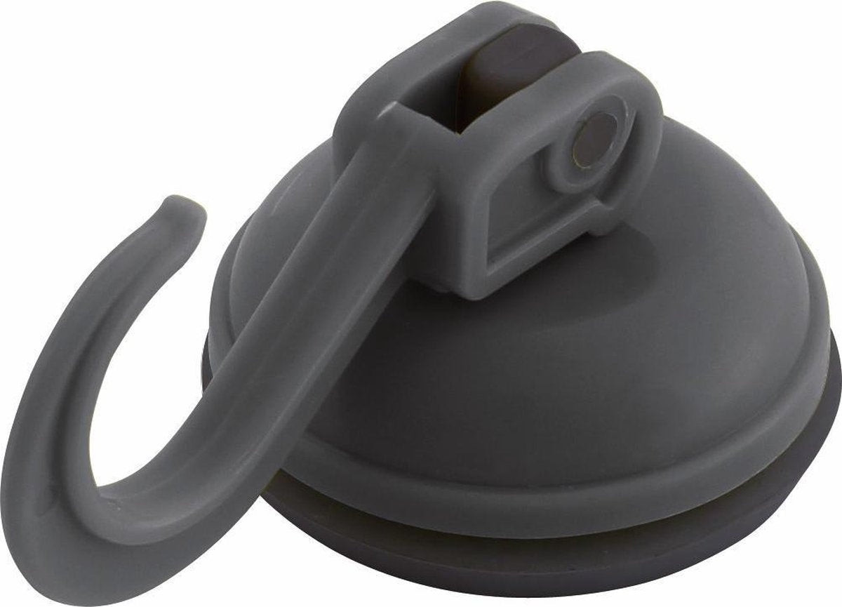 Eurotrail zuignap met haak - tot 6kg - 2 stuks - charcoal