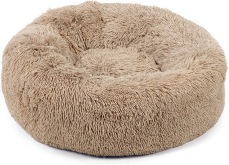 Beeztees yali - hondenmand - pluche - fluffy - beige - diam. 70 cm l