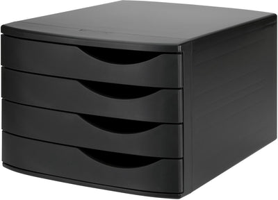 Djois re - solution bureauladenset - 4 gesloten laden - zwart - 100% gerecycled
