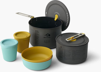 Sea to summit - frontier - ultralight pannenset - 2 personen - 6 pieces - 2l 3l, mokken, kommen