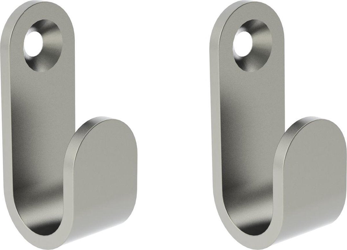 Tiger simple - handdoekhaak - 2 stuks - rvs geborsteld