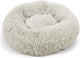Beeztees yali - hondenmand - pluche - fluffy - lichtgrijs - diam. 50 cm