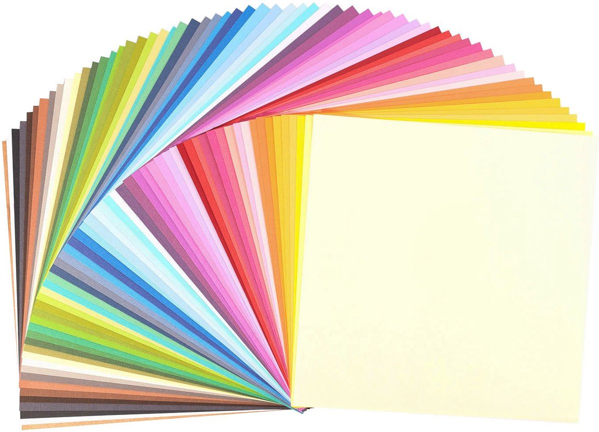 Vaessen creative cardstock - multipack - 30,5 x 30,5 cm - 60 vellen - textuur - 216 g