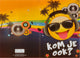 Interstat uitnodigingskaarten - emoticon - tropical dj - 6st.