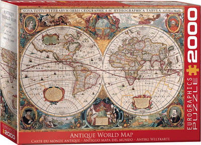 Eurographics - antieke wereldkaart [antique world map] - hondio henricus - 2000 stukjes 97×68cm (b×h) - legpuzzel