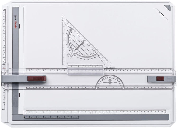 Rotring rapid tekentafel | met liniaal, passer en vierkant | a3-formaat tekentafel