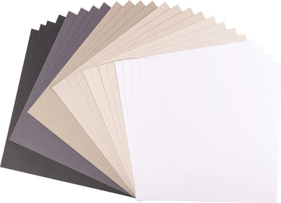 Florence vaessen creative cardstock, stevig kaartpapier 216g - zwart, 24 stuks. 30,5 x 30,5 cm