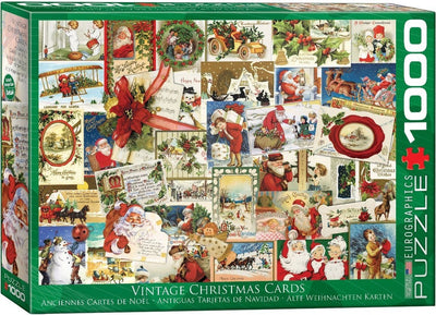 Eurographics - vintage kerstkaarten [vintage christmas cards] - 1000 stukjes 68×48cm (b×h) - legpuzzel