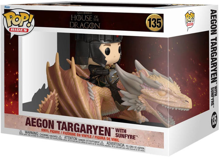 Funko [sale] pop! television: house of the dragon - aegon targaryen with sunfyre #135 ride