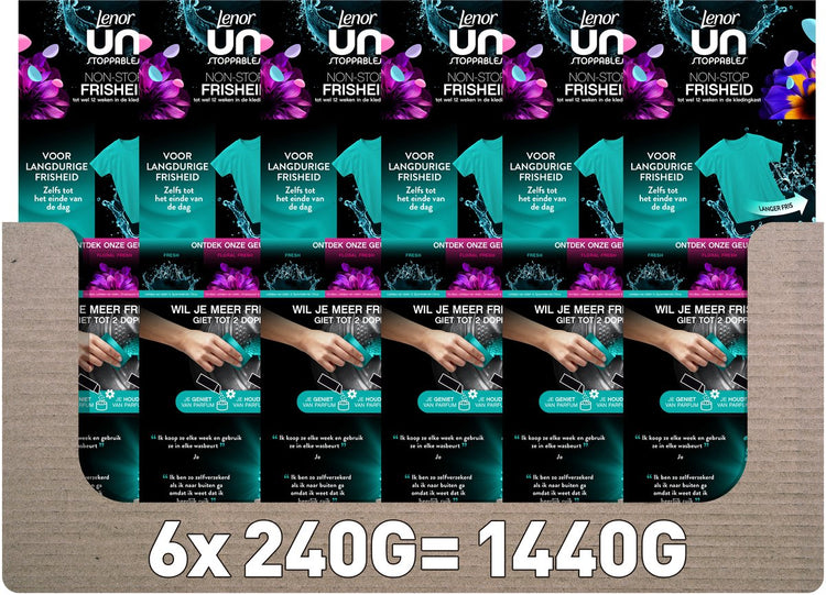 Lenor unstoppables geurbooster fresh scent - 6 x 240 gram - wasparfum