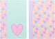 Kangaro schriften - b'log hearts - formaat a5 - met lijn - 2 stuks