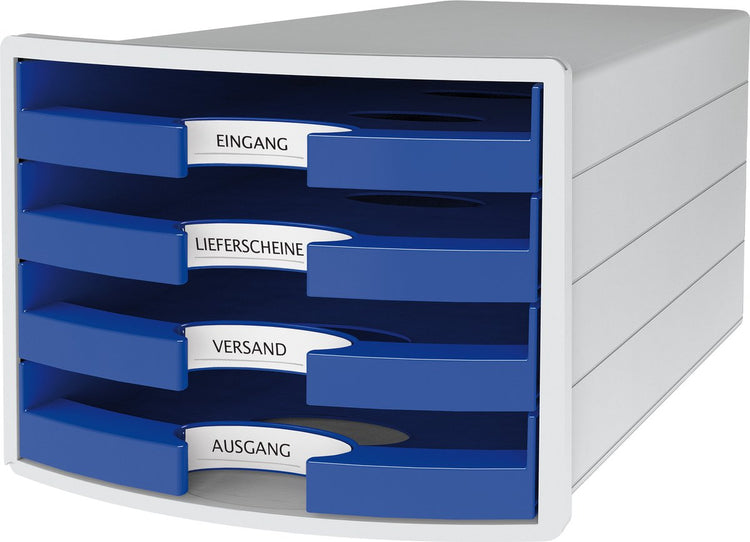 Han ladekast - impuls - 4 lades - grijs blauw - ha-1013-14