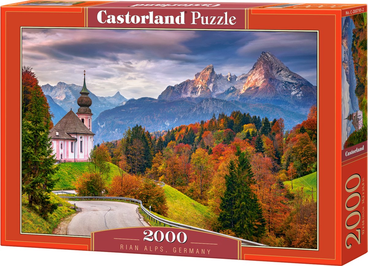 Castorland autumn in bavarian alps – puzzel – 2.000 stukjes – satijnen afwerking – perfecte pasvorm – europese kwaliteit