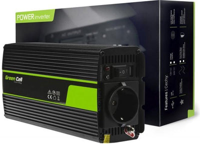 Green cell 600w (300w continu) dc 24v naar ac 230v met usb stroom inverter converter - pure full sine wave