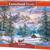 Castorland mountain christmas – puzzel – 1.000 stukjes – satijnen afwerking – perfecte pasvorm – europese kwaliteit