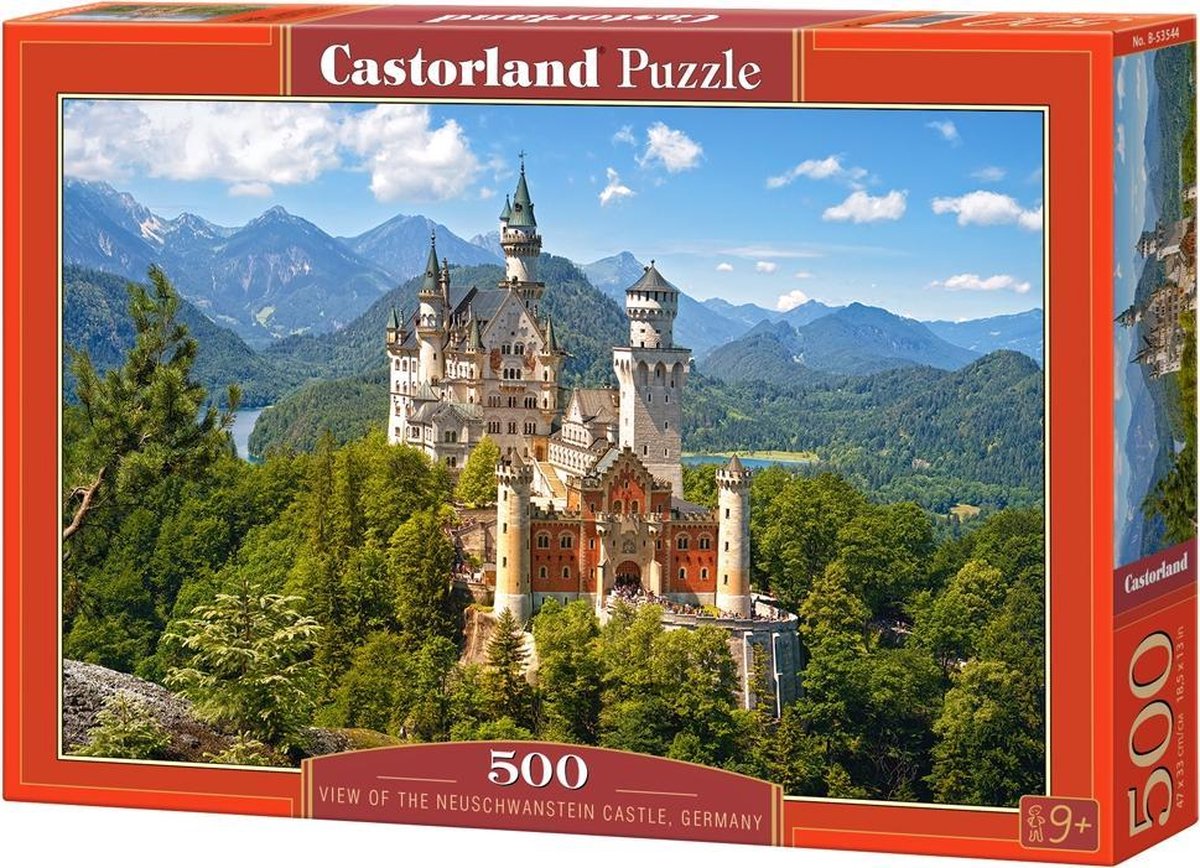 Castorland view of the neuschwanstein castle germany – puzzel – 500 stukjes – satijnen afwerking – perfecte pasvorm – europese kwaliteit