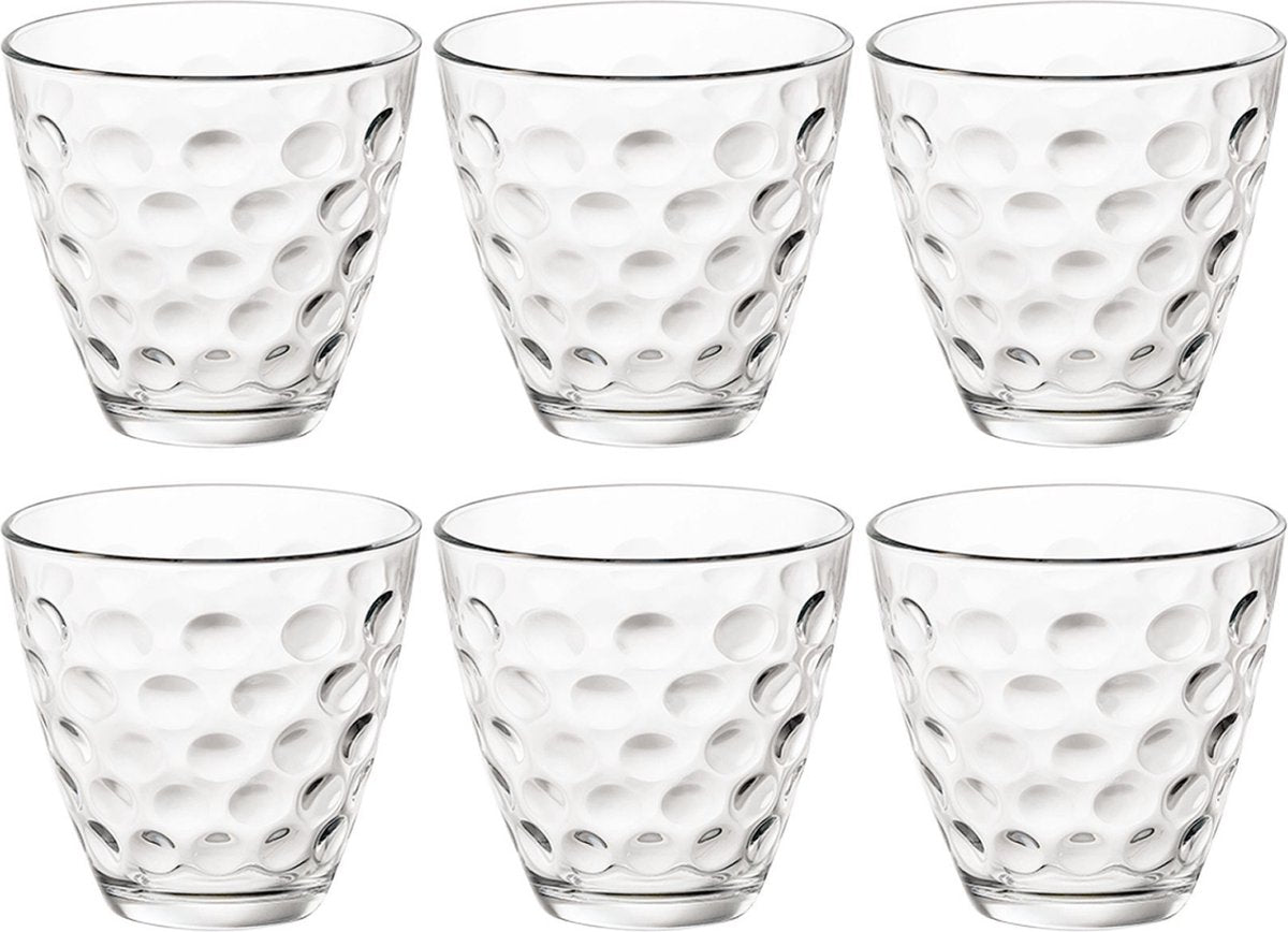 Bormioli rocco dots waterglas - 25 cl - set-6