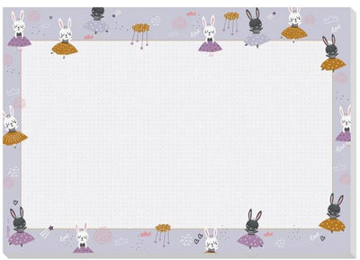 Sigel bureauonderlegger - bunny ballerinas - formaat a3 - 30 vel afscheurbaar - si-ho920