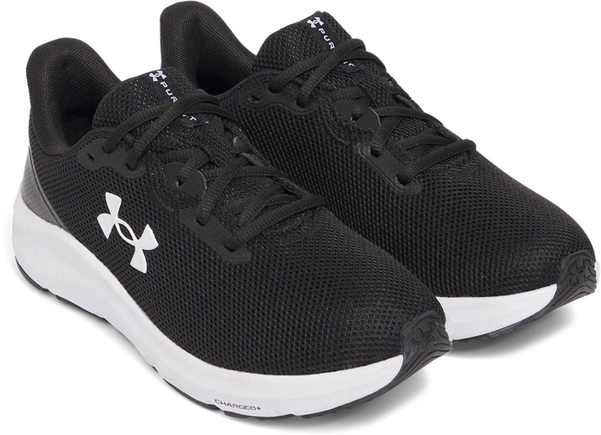 Under armour ua w charged pursuit 4 dames sportschoenen - zwart - wit
