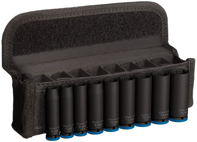 Bosch professional pro impact krachtdoppenset lang 1 4 9-delig - 2608003035