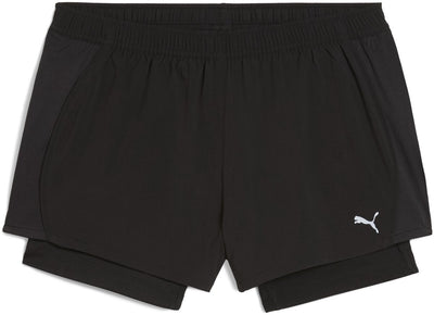 Puma w run velocity 2in1 3 short dames sportbroek - black
