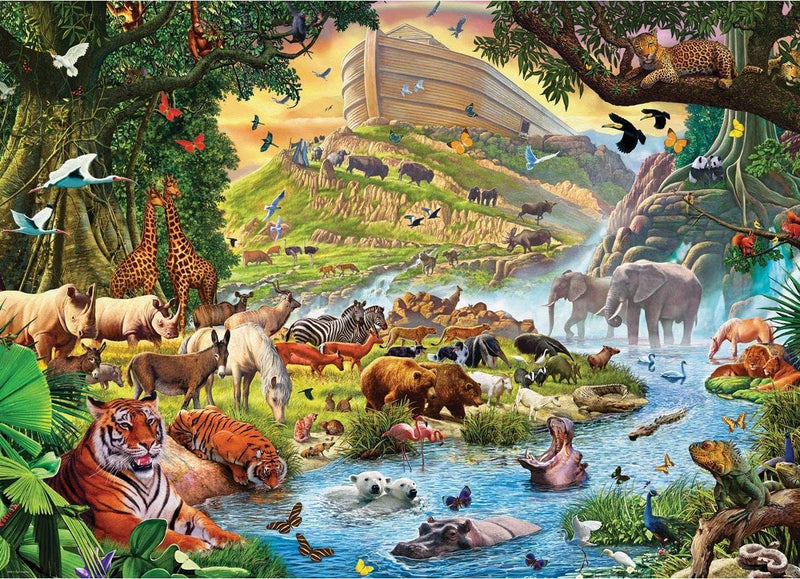 Eurographics - noahs ark voor de regen [noah's ark before the rain] - steve crisp - 500 xl stukjes 68×48cm (b×h) - familie legpuzzel
