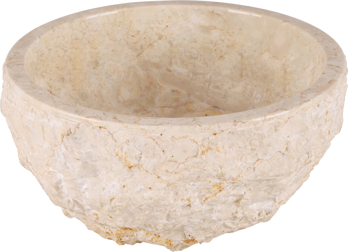 Differnz asti waskom - 38cm - gepolijst natuursteen - beige