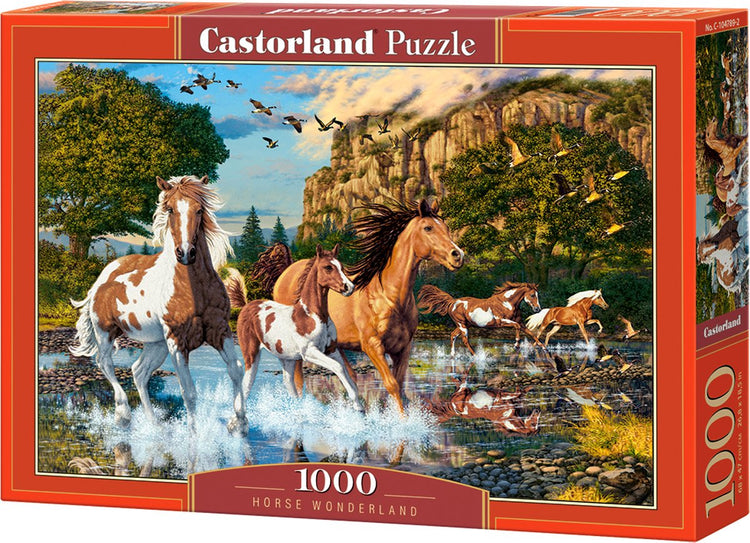 Castorland horse wonderland – puzzel – 1.000 stukjes – satijnen afwerking – perfecte pasvorm – europese kwaliteit