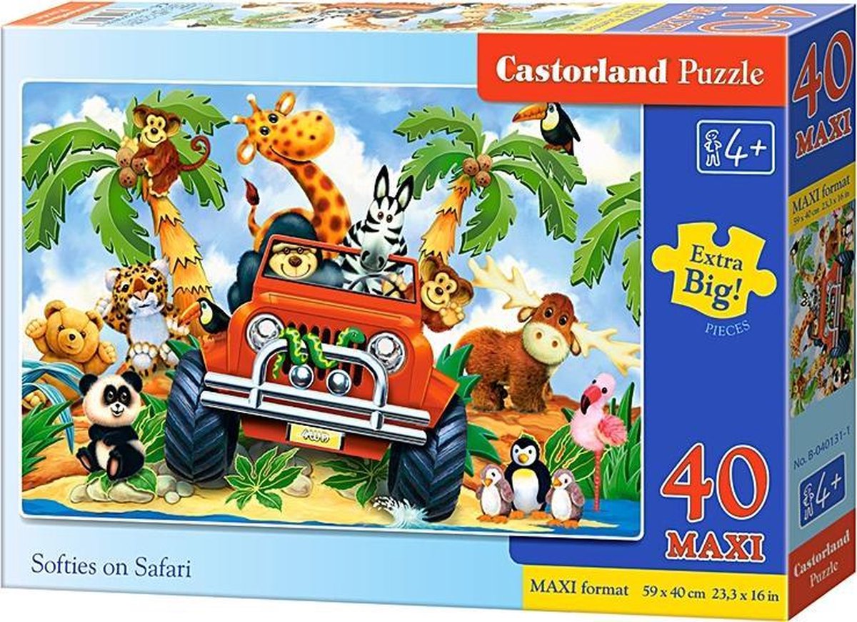 Castorland softies on safari - 40 stukjes maxi