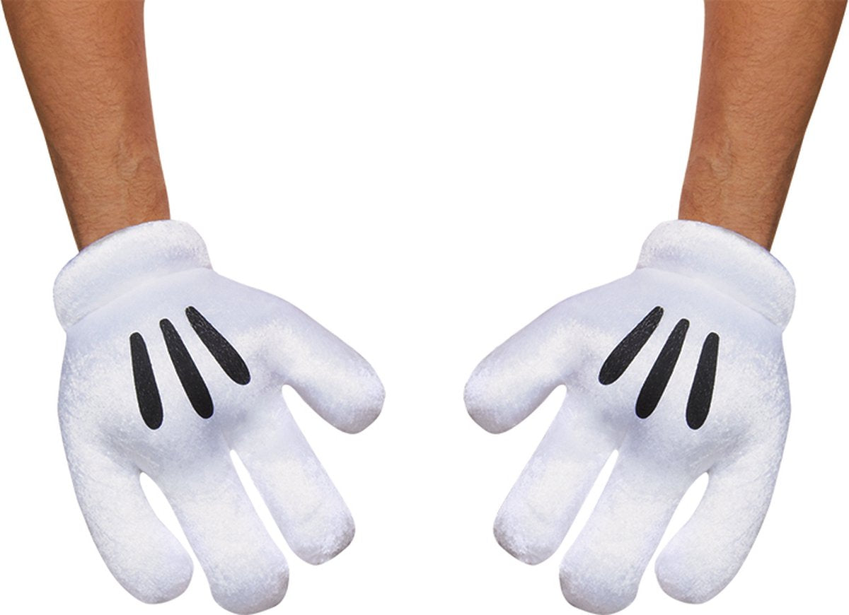 Disguise disney - mickey mouse, mickey mouse handschoenen, één maat volwassenen