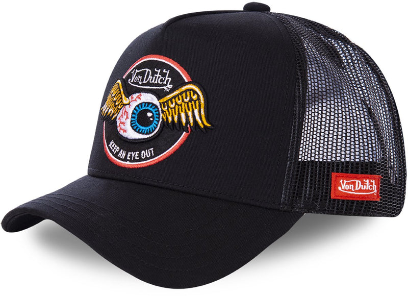 Von dutch - snapback trucker cap rag blk | one size | verstelbaar | druksluiting - zwart