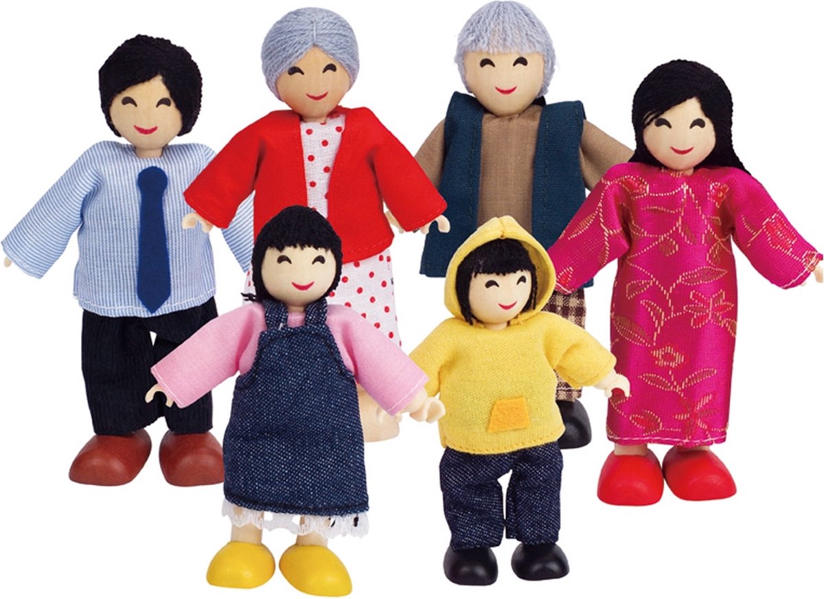 Hape poppenhuis familie aziatisch
