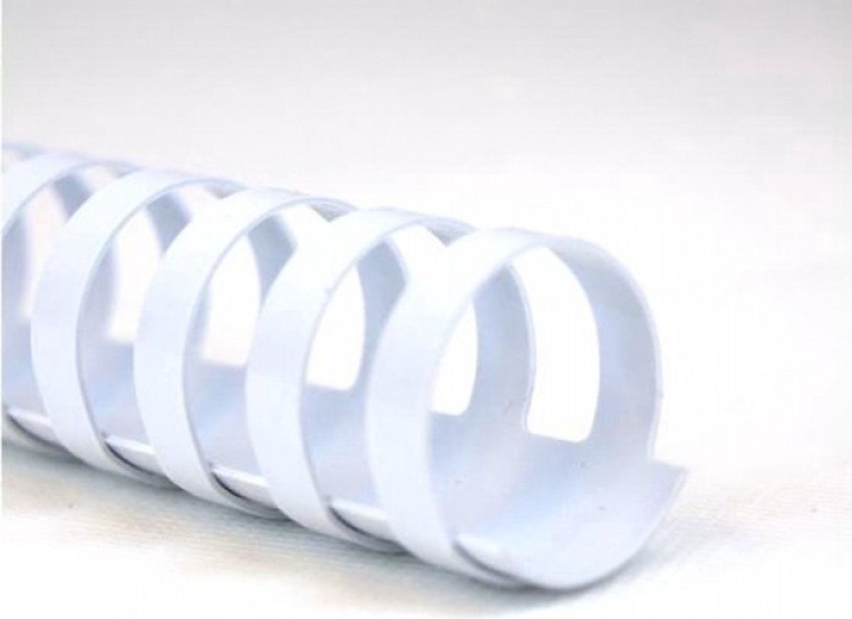 Gbc combbind bindruggen wit - a4 - 14 mm - 100 stuks