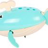 Small foot - badspeelgoed houten walvis opwindbaar