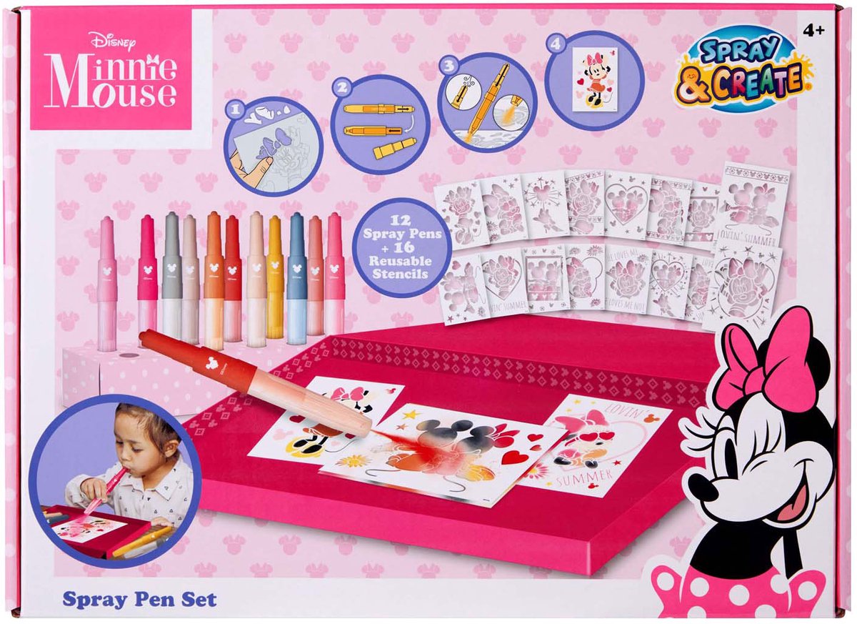 Canenco minnie mouse blaaspennen deluxe set