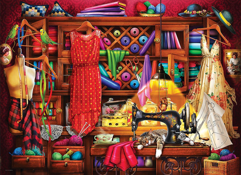 Eurographics - naaiatelier [sewing craft room] - 1000 stukjes 68×48cm (b×h) - legpuzzel