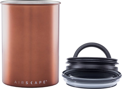 Planetary design - airscape - koffiebonen - voorraadpotten - vacuum - koffie - staal - geborsteld koper - 500 gram