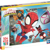 Clementoni - puzzel - 104 stukjes - spidey en zijn geweldige vrienden - kinderpuzzel - vanaf 4 jaar