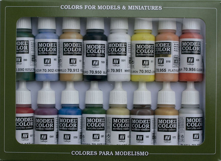 Vallejo hobbyverf acrylverf - 70140 basic colors usa - model color - acryl set verf set - 16x 17 ml