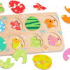 Classic world houten puzzel dinosaurus educatief speelgoed 25 stukjes.