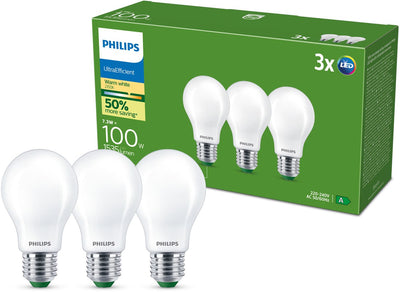 Philips filament bulb mat 100w a60 e27 x3