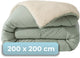 Hush. living hush living - wasbaar dekbed tweekleurig design sage green teddy - 200x200 cm – 300 gsm - inclusief bijpassende kussenslopen