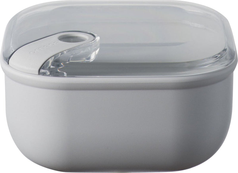 Omada - pull box lunchbox vierkant 1 liter - polypropyleen - grijs -