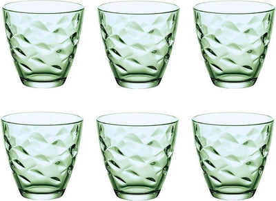 Bormioli rocco flora verde glazen 260 ml - groen - set-6
