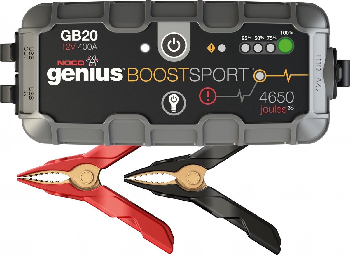 Noco genius jumpstarter gb20 (12v 400a) grijs