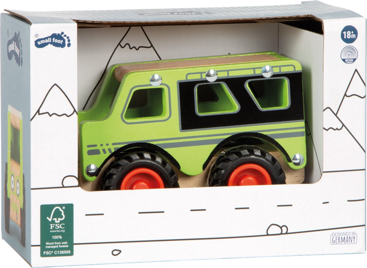 Small foot - houten off-road jeep groen