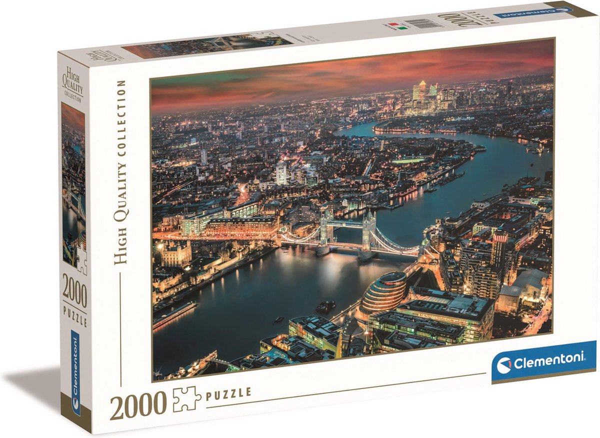 Clementoni - puzzel - 2000 stukjes - luchtfoto van londen - puzzel voor volwassenen - high quality collection