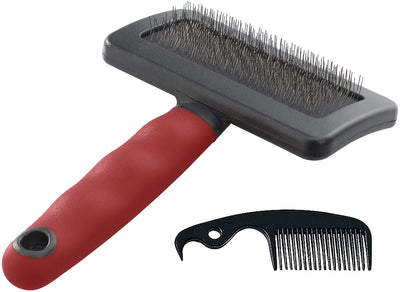 Ferplast slicker borstel rood zwart - hondenvachtborstel - large